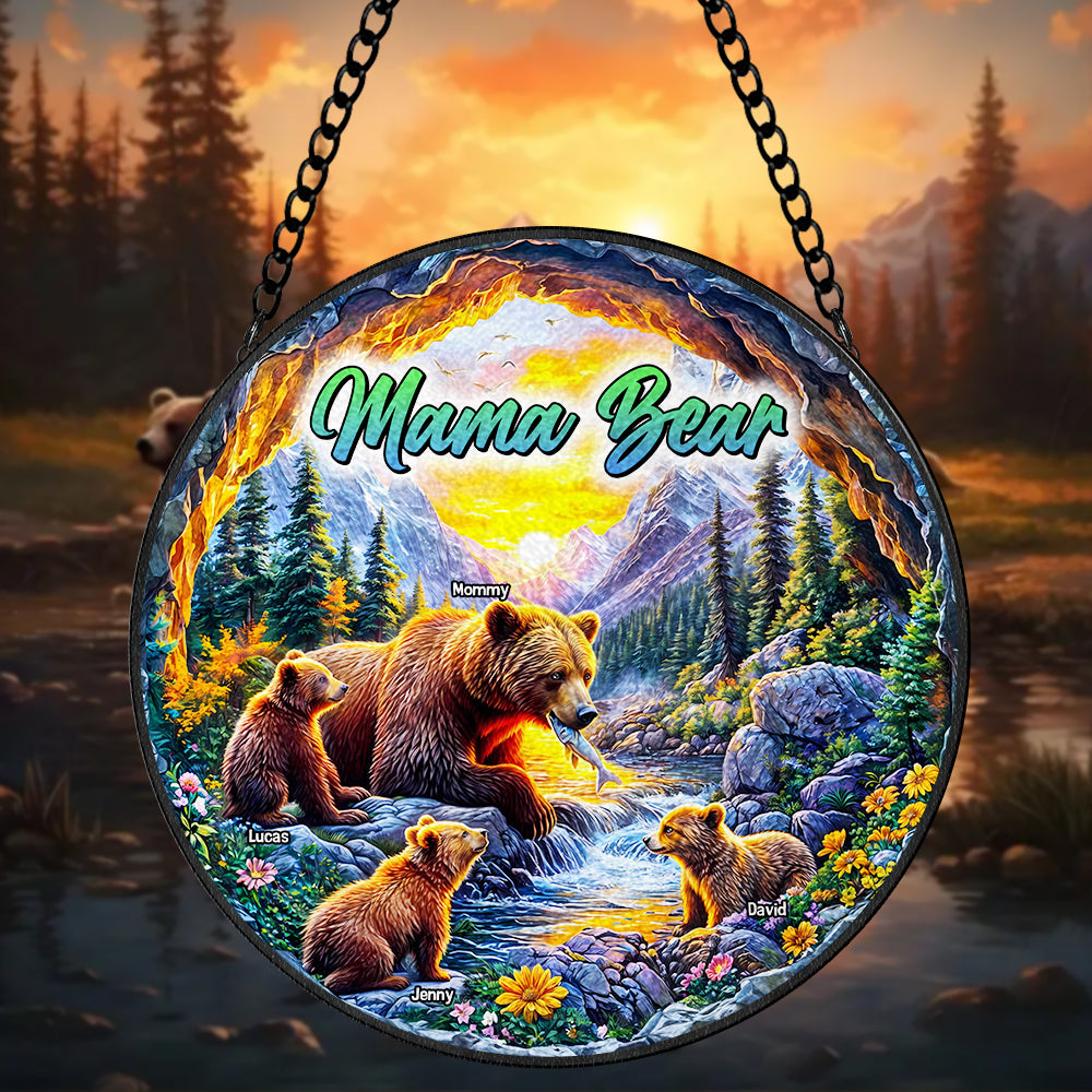 Personalized Gifts For Mom Stained Glass 05hutn280325 Mama Bear-Homacus