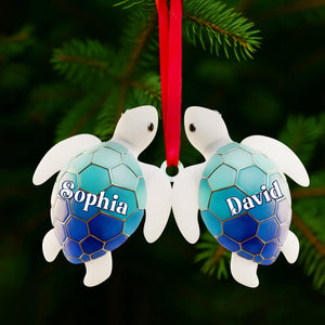 Ocean Turtle Ornament - Personalized Gifts For Couples 07NALU241025-Homacus