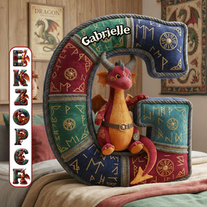 Mythical Initial Pillow Personalized Gifts 02PGMG051225-Homacus