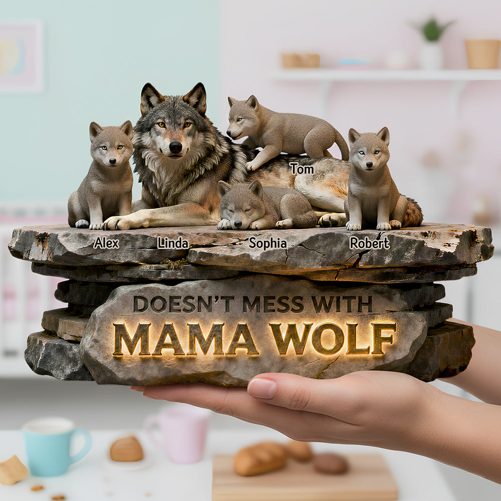 Mama Wolf Protection - Personalized Gifts For Wolf Lovers Acrylic Plaque 03HYDT270126-Homacus