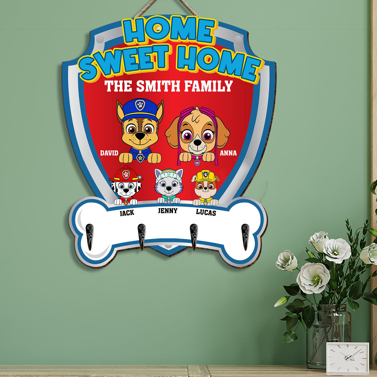 Personalized Gifts For Family Key Hanger 01NATN100624-Homacus