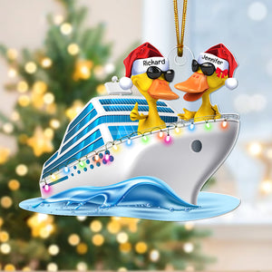 Personalized Gifts For Duck Lovers Christmas Ornament 01qhqn300923 Cruising Duck-Homacus