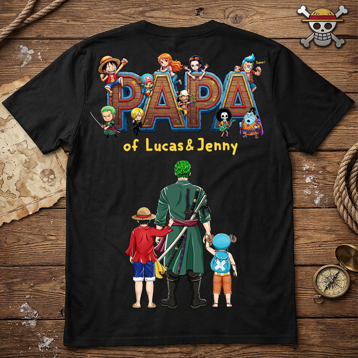 Captain Dad And Kids Shirt - Personalized Gifts For Dad 038hudt080626-Homacus