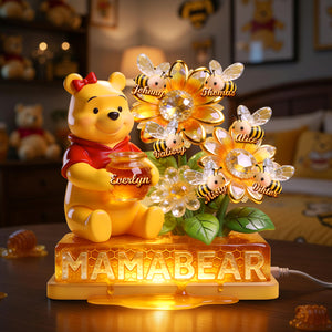 Honey Mama Bear Acrylic Light Box - Personalized Gifts For Mother's Day 01pgdh060426-Homacus