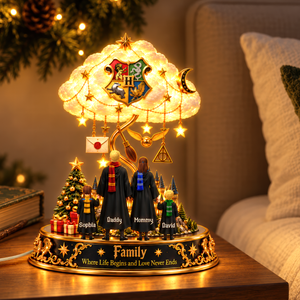 Enchanted Family Acrylic Light Box - Personalized Christmas Gifts For Family 07ohqn121026-Homacus
