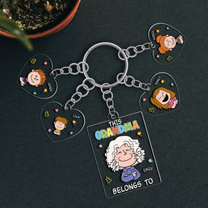 Personalized Gifts For Grandma Keychain With Charms 03PGPU190624HH-Homacus