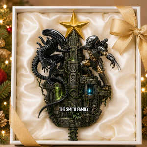 Battle Monster Acrylic Christmas Tree Topper - Personalized Gifts For Christmas 04nadh110826-Homacus