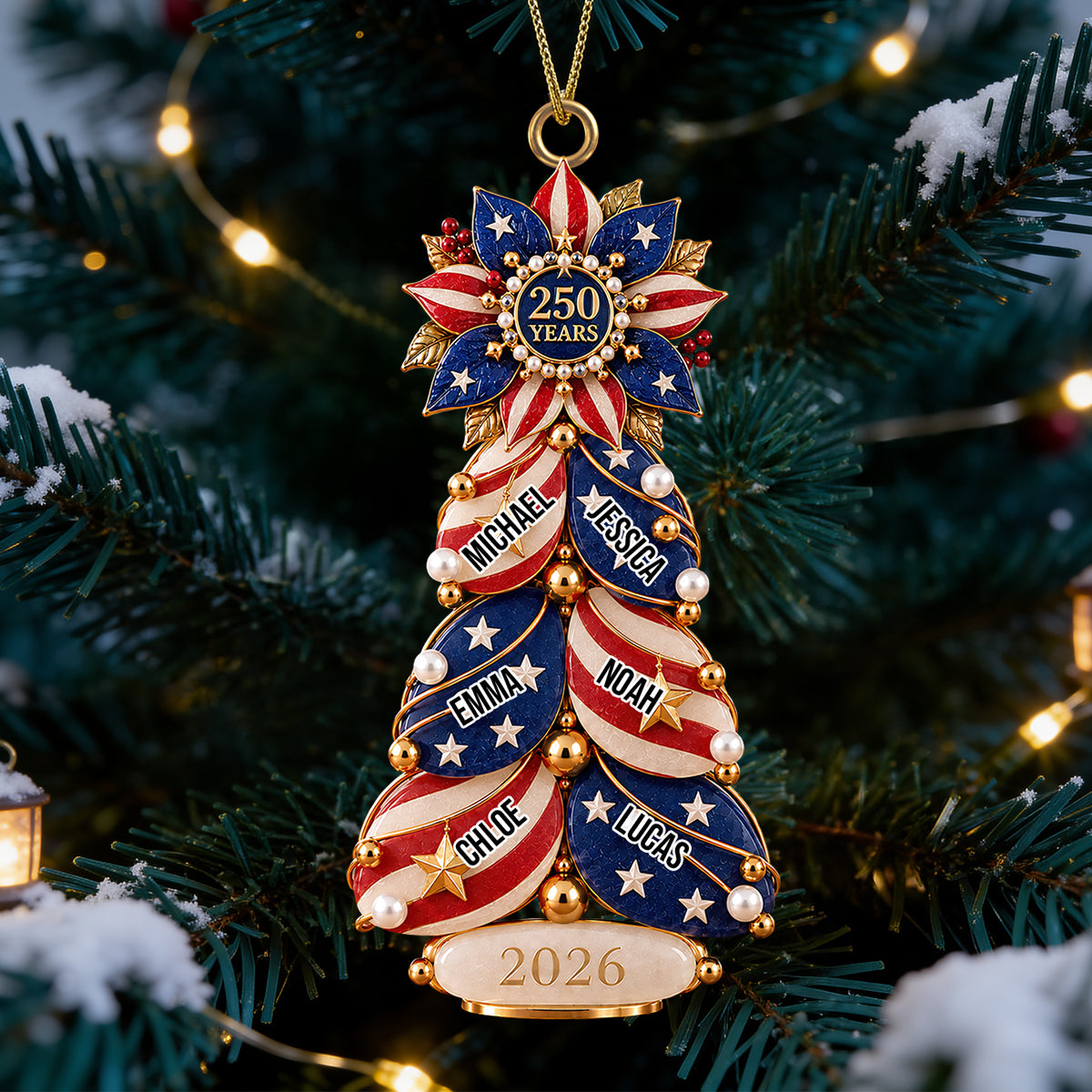 Proud Family Christmas Tree - Personalized Gifts For Patriot 03padt150926