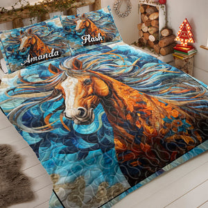 Personalized Gifts For Horse Lovers Quilt Bedding Set Special Line 03hutn051124-Homacus