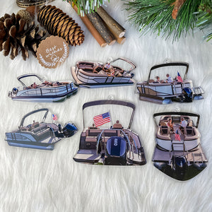 Custom Photo Gifts for Pontoon Boat Lovers Ornament 55acvp140924-Homacus