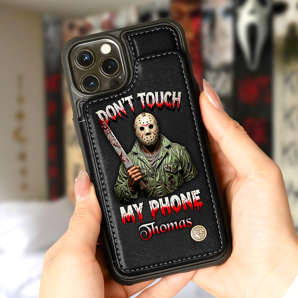 Scary Movie Characters Leather Flip Wallet Phone Case - Personalized Halloween Gifts For Horror Movie Fans 03pgqn130825-Homacus