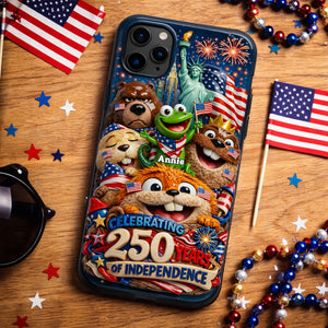 USA 250th Anniversary Cute Character Squad Phone Case - Personalized Gifts 07tylu160326-Homacus