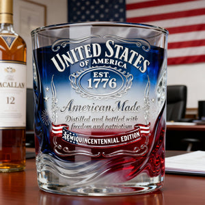 Proud Anniversary Round Glass - Gifts For Patriots 05QHLU300126-Homacus