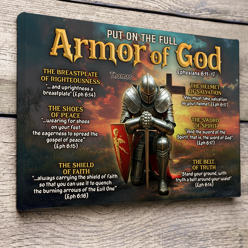 Kneeling Knight Canvas Print - Gifts For Christians 07hupu110625-Homacus