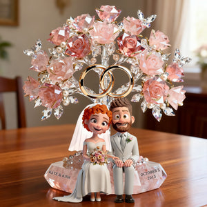 Wedding Couple Acrylic Plaque - Personalized Gifts For Couples 01natn221225-Homacus