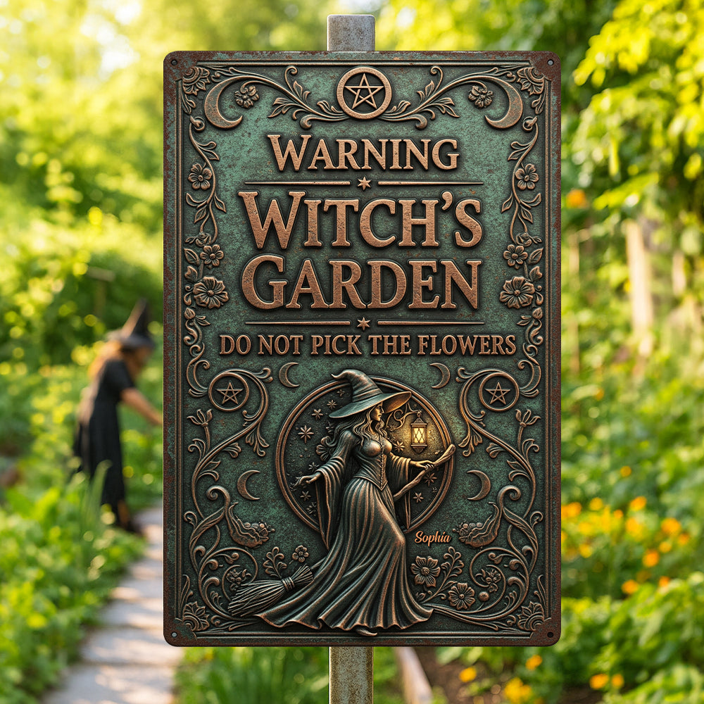 Witch's Garden Personalized Funny Gifts For Witch Lovers Metal Sign 02natn150725-Homacus