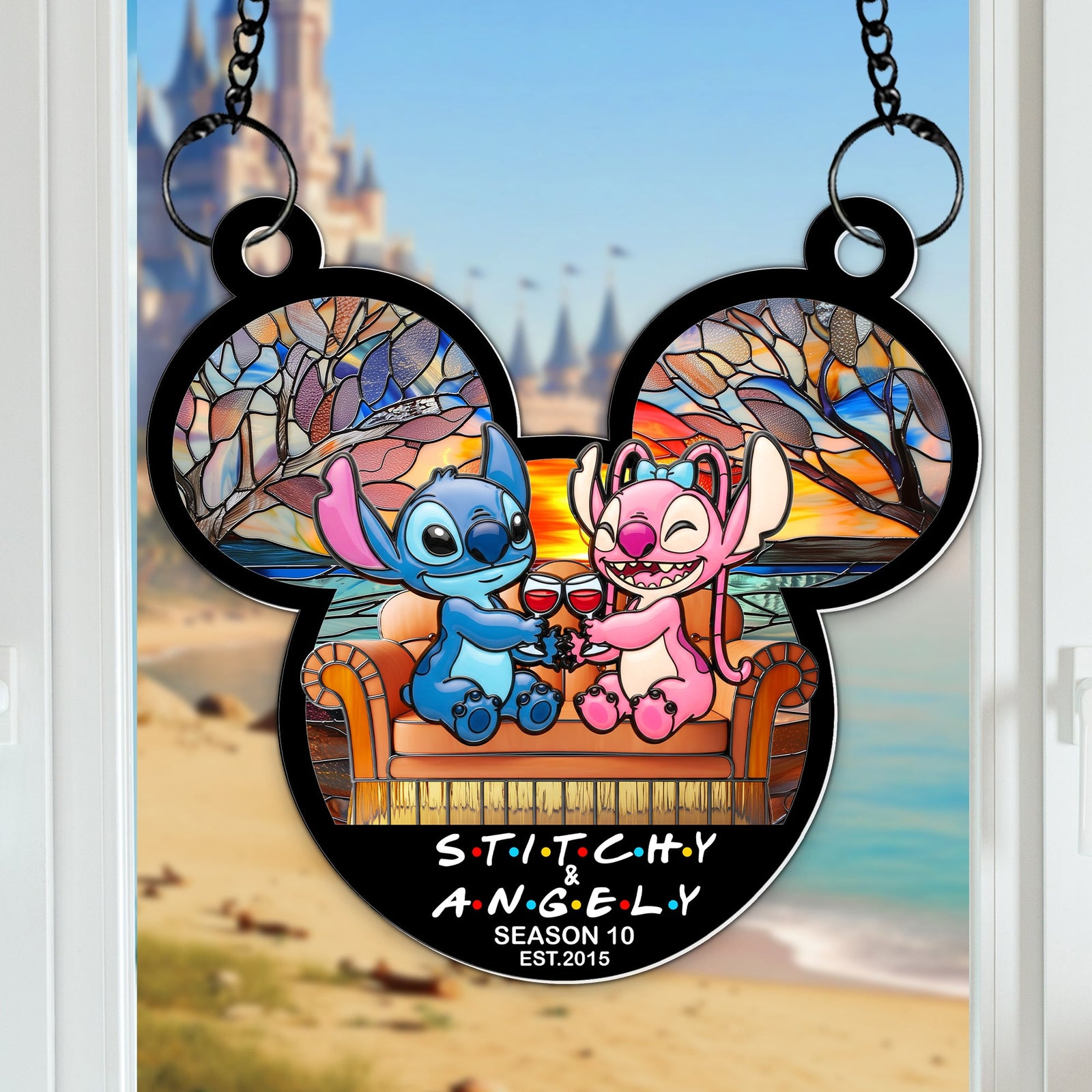 Tropical Space Couple Suncatcher - Personalized Anniversary Gifts For Couple 04OHLU080725-Homacus