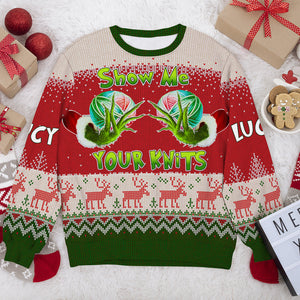 Personalized Gifts For Knitting Lovers, Ugly Sweater 01HUPU070824 Show Me Your Knits-Homacus