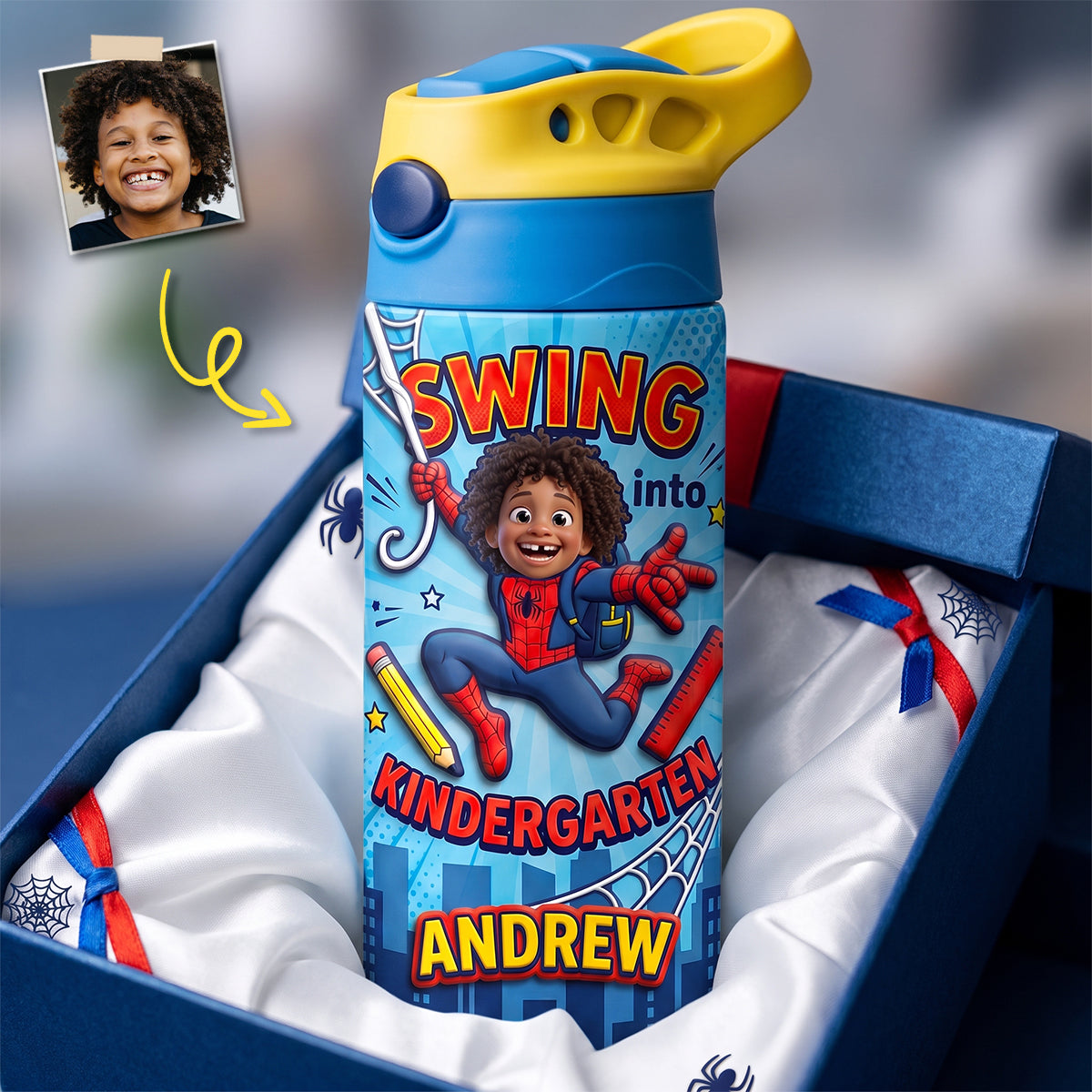 Swing Into School Tumbler - Personalized Gifts For Kid 12oz Colorful Kid Tumbler 01HUDH280726-Homacus