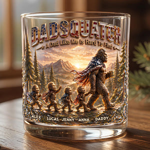 Wild Dad & Little Ones Round Glass - Personalized Gifts For Dads 02PADT280426-Homacus
