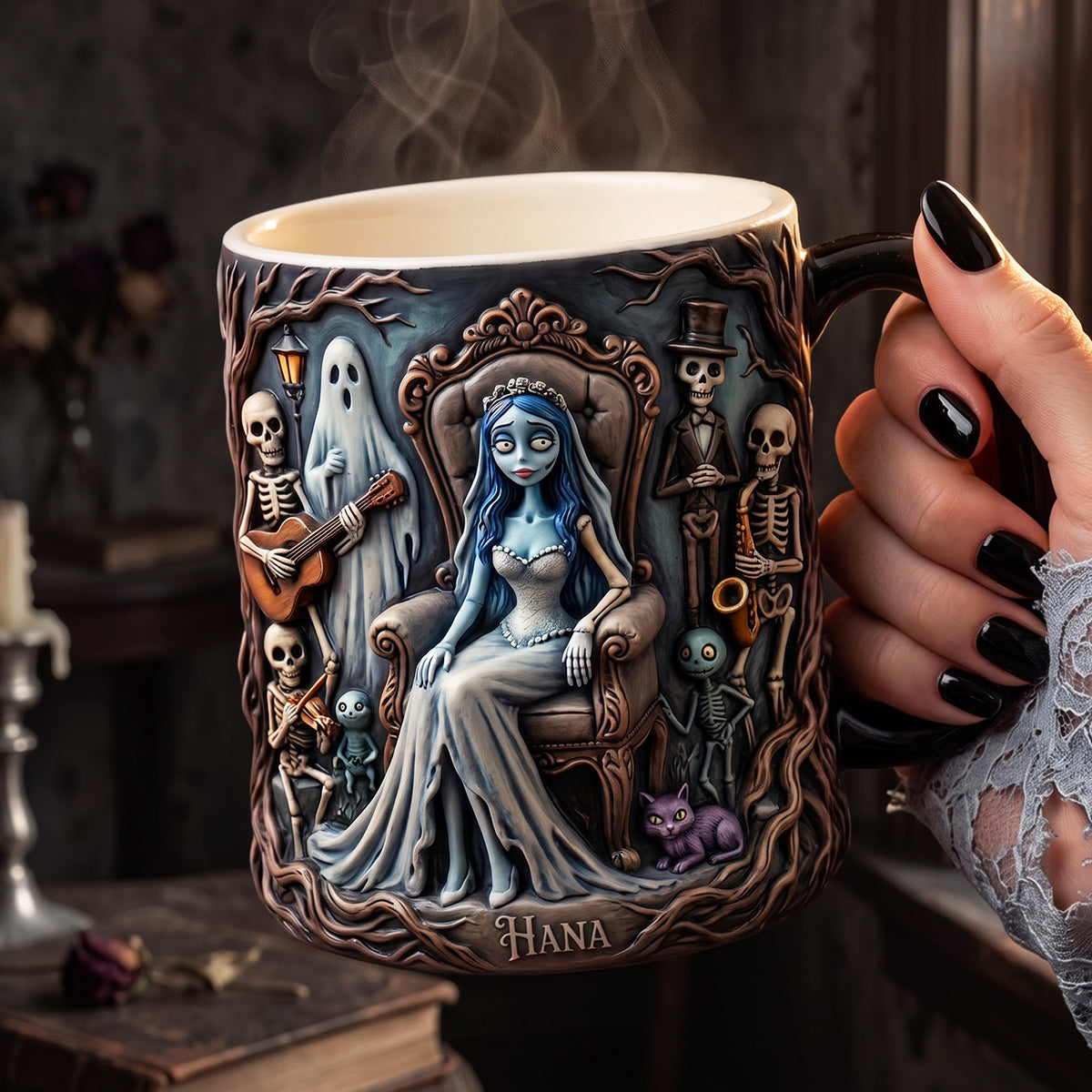 Dark Gothic Bride Magic Mug - Personalized Spooky Gifts 01TTTA160926