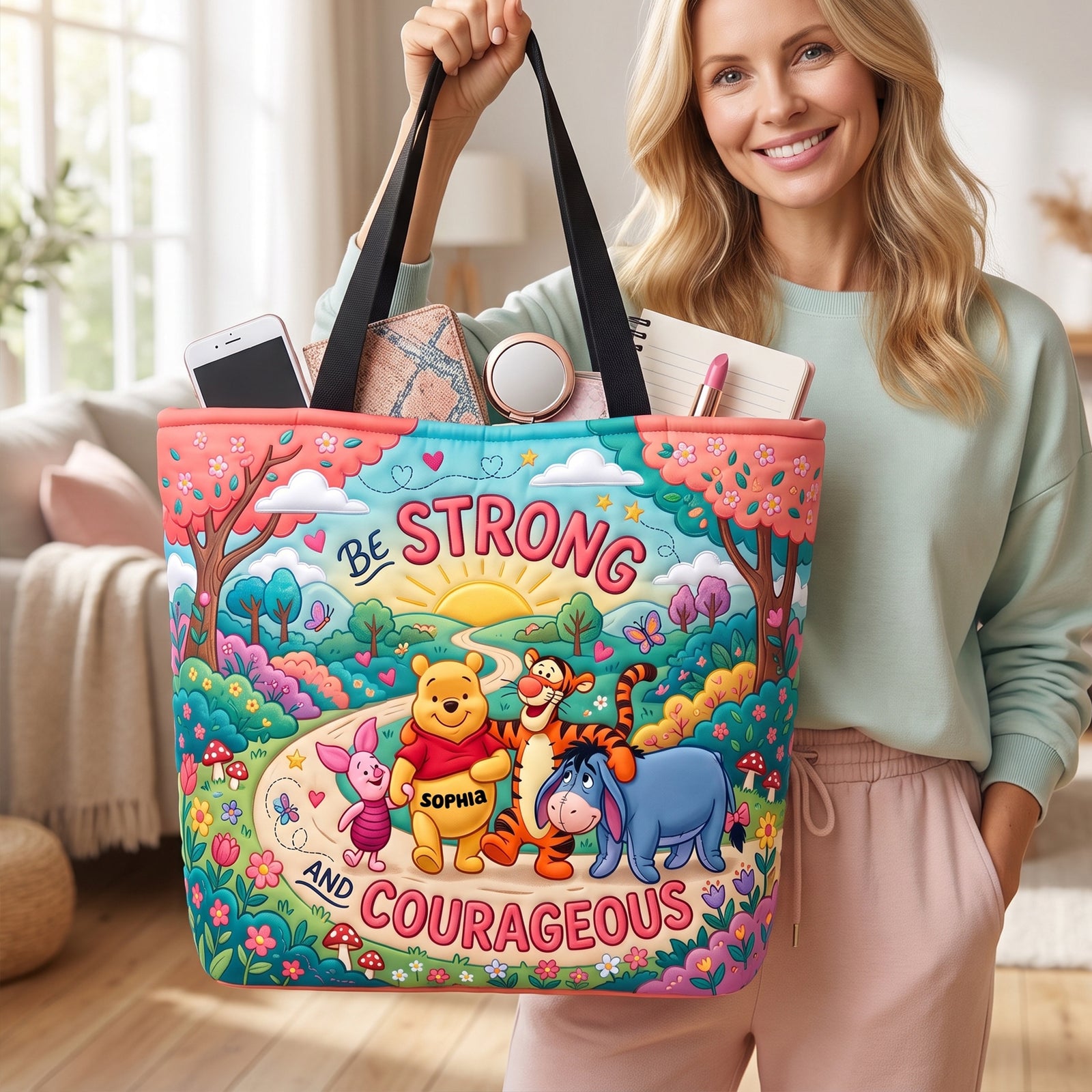 Be Strong And Courageous Tote Bag - Personalized Gifts 05paqn230726-Homacus