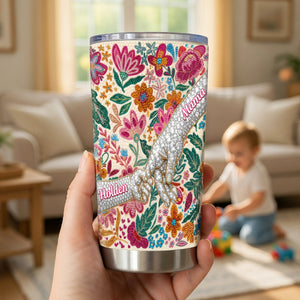 Holding Mom‘s Hand Flower Tumbler - Personalized Gifts For Mothers 04namg090326-Homacus