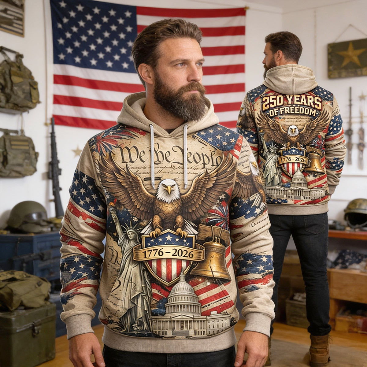 250th Anniversary 3D Shirt – Personalized Gifts For Patriots 02hutn280126-Homacus