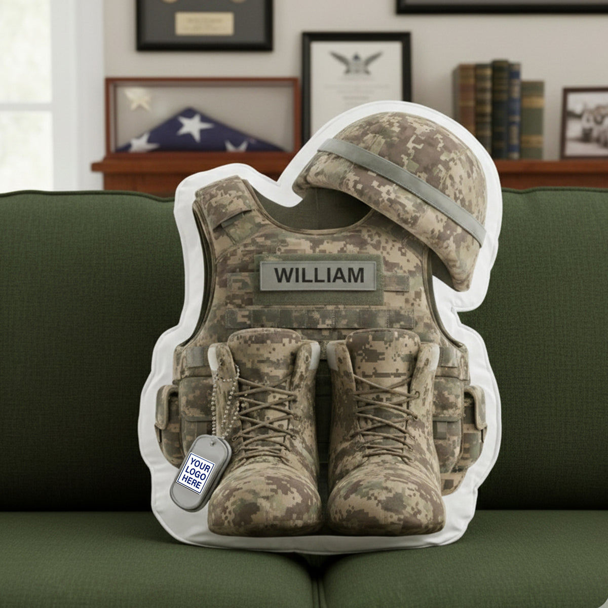 Honoring Heroes Pillow Personalized Gifts for Veterans 09OHLU151125-Homacus
