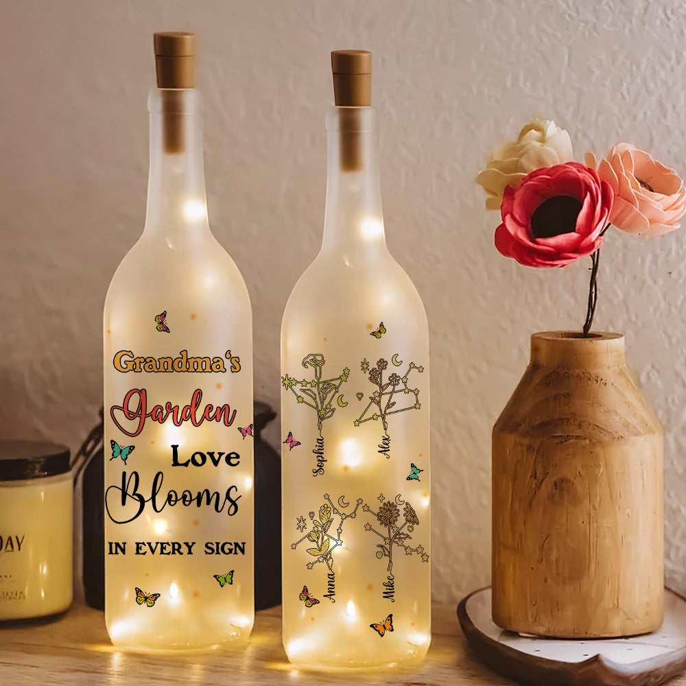 Personalized Gift For Grandma Bottle Lamp Zodiac Sign 04OHMH210225-Homacus