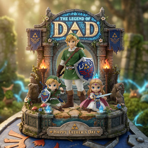 Legendary Dad and Little Heroes Acrylic Plaque - Personalized Father's Day Gifts 02TYTA300426-Homacus