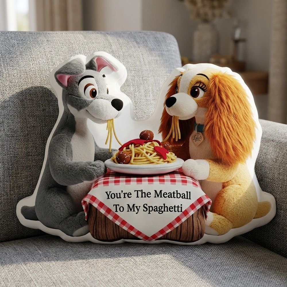 Cute Animated Dog Couple Personalized Gifts For Couple Shaped Pillow 01natn281125-Homacus