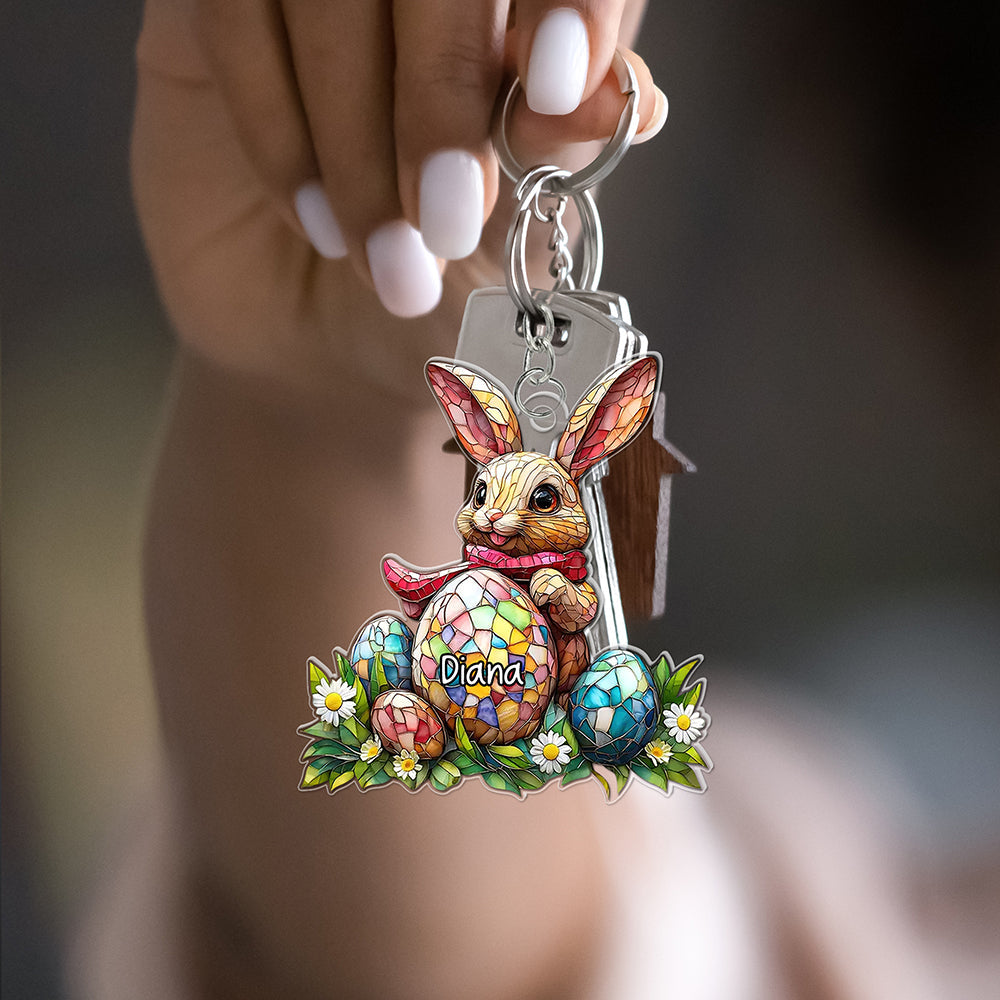 Personalized Gifts For Easter's Day Keychain 04xqqn180125 Rabbit Eggs-Homacus
