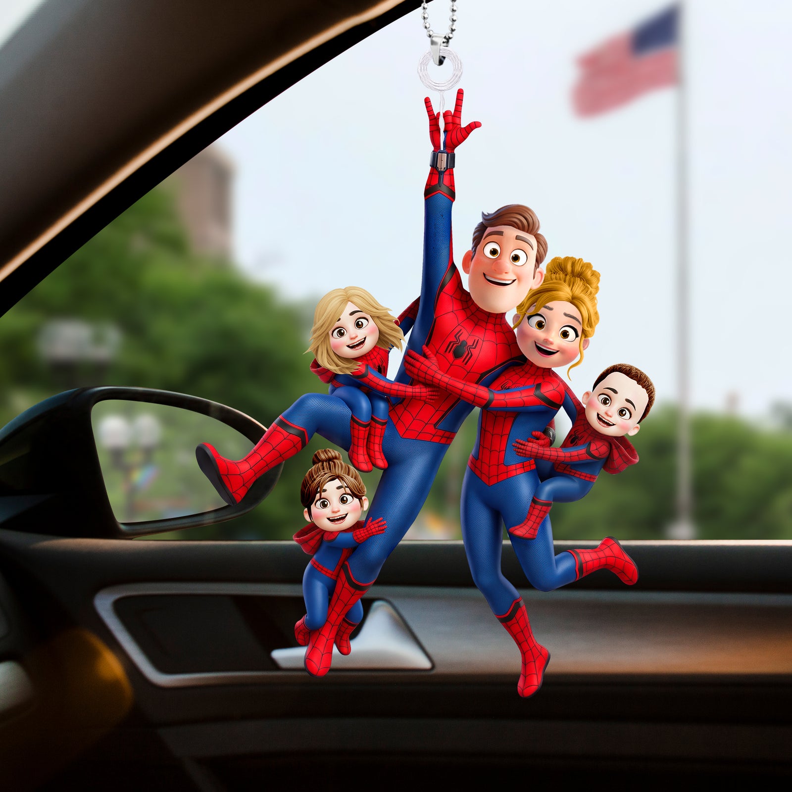 Fun Swing Family Car Hanging Ornament - Personalized Gifts For Family 03qhqn200726-Homacus