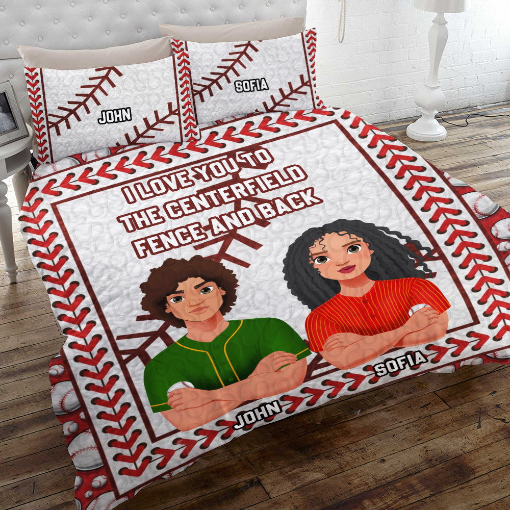 Personalized Gift For Baseball Couple Quilt Bedding Set Special Line 02KAMH261224HG-Homacus
