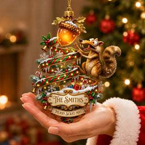 Funny Saber-Tooth Squirrel Side Ornament - Personalized Gifts For Family Christmas Ornament 03HAQN240826-Homacus