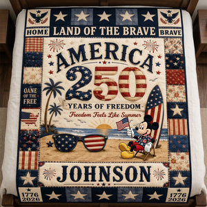 Freedom Feels Like Summer Blanket - Personalized Gifts For Patriots 01PATN040626-Homacus