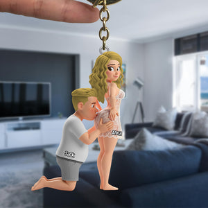 Sweet Kiss Couple Keychain - Personalized Gifts For Couple 04natn290126-Homacus