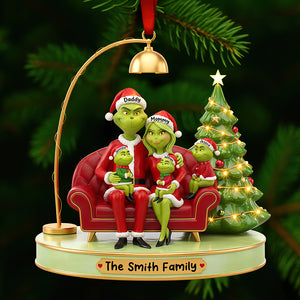 Funny Green Family Christmas Ornament - Personalized Gifts For Family 01ohqn251025-Homacus