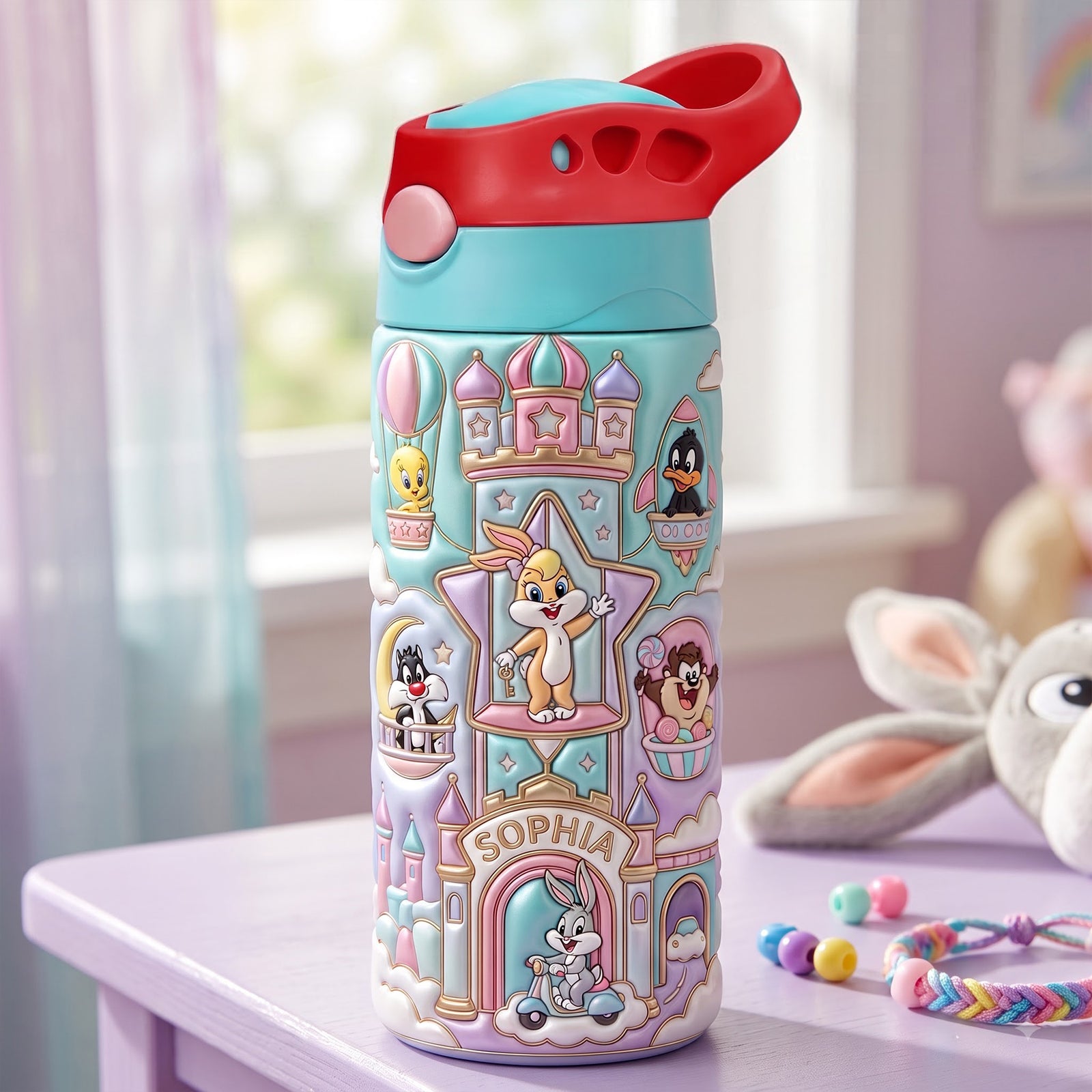 Sweet Bunny Colorful Kid Tumbler - Personalized Gifts For Kids 04HALU290726-Homacus