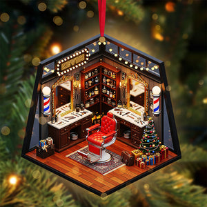 Barber Shop Miniature Ornament - Personalized Gifts For Barbers 04pgta120825-Homacus