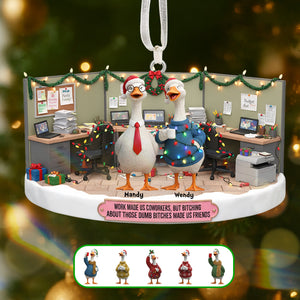 Goose Coworkers Ornament - Personalized Gifts For Coworkers Christmas Ornament 01NAMG281025-Homacus