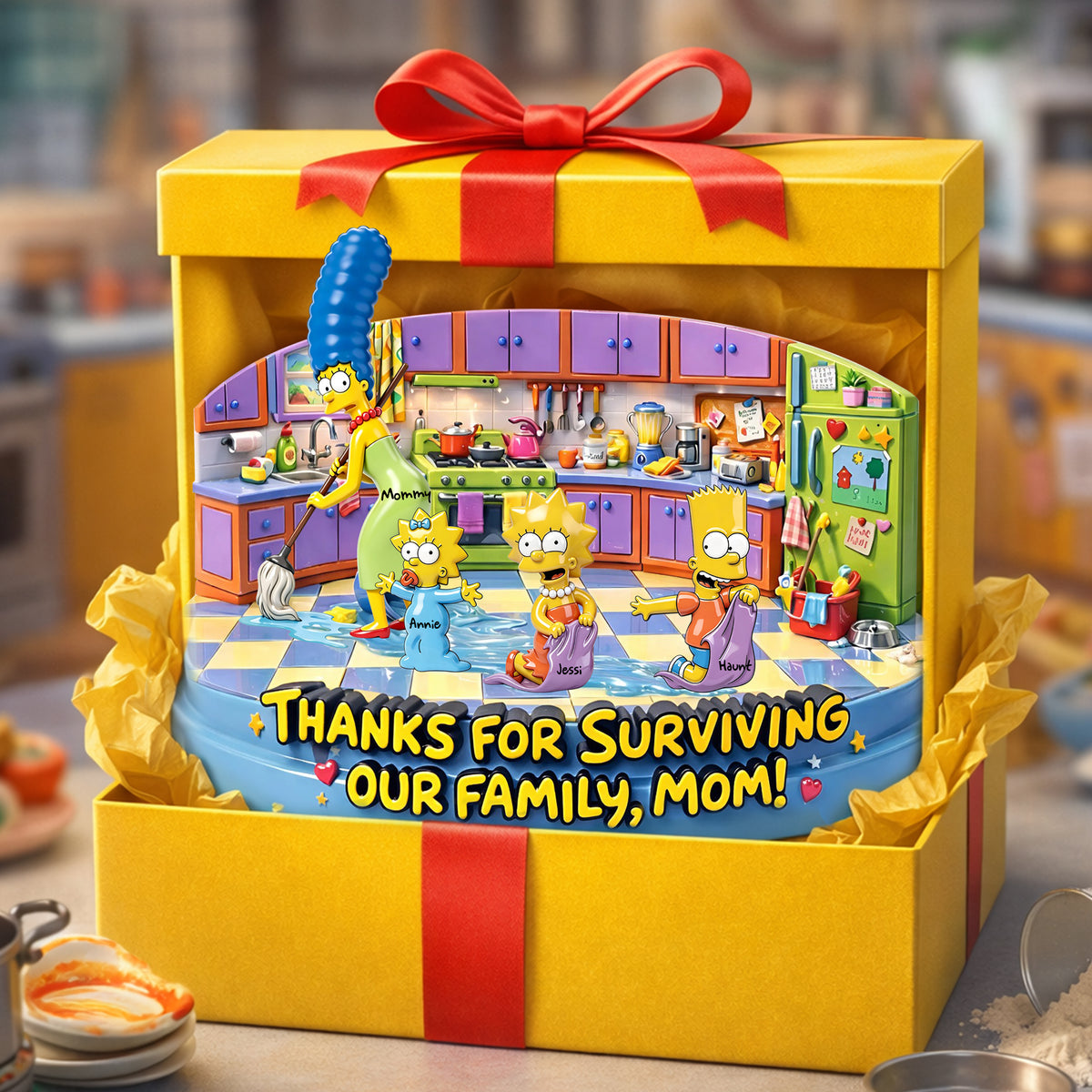 Mom Surviving Our Family Acrylic Plaque - Personalized Gifts For Mom 02TYLU090326-Homacus