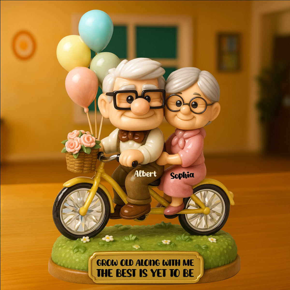 Growing Old Together Couple Acrylic Plaque - Personalized Gifts For Couple 02NALU100625-Homacus
