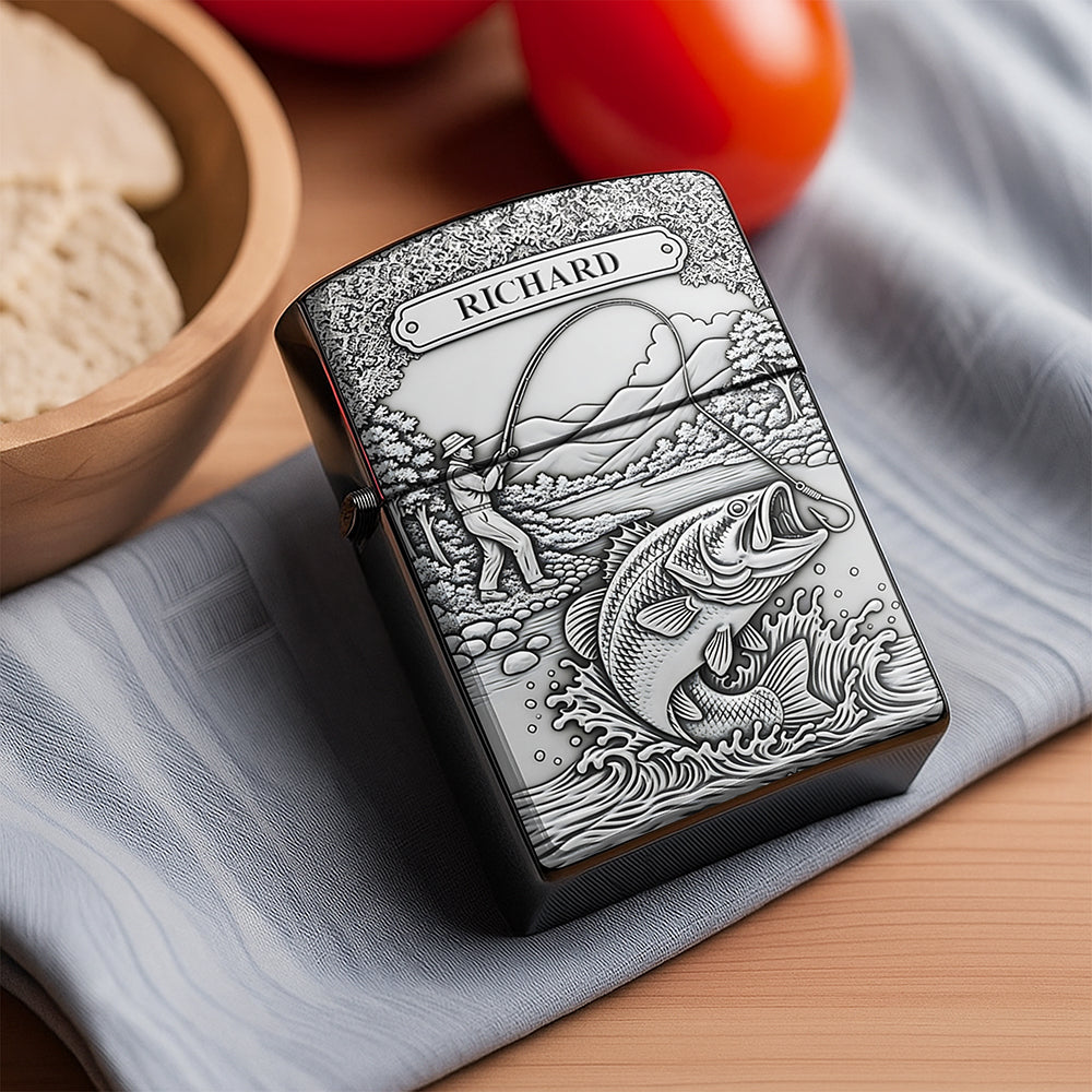 Fishing Man Lighter - Personalized Gifts For Fishing Lovers 02ohta080825-Homacus