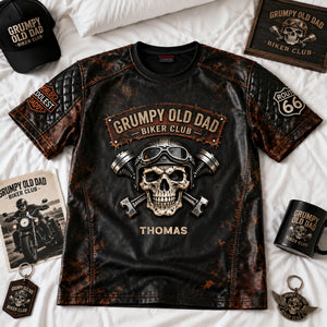 Grumpy Old Dad Motorcycle Personalized Father's Day Gift for Riders 01NALU010626