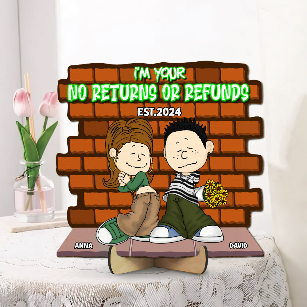 Personalized Gifts For Couple Wood Sign 03katn271224hg I'm Yours No Returns Or Refunds-Homacus