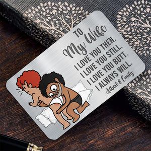 Personalized Gifts For Couple Aluminum Wallet Card 07ohqn191224hh Naughty Couple Gifts-Homacus