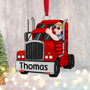 Personalized Gifts For Trucker Christmas Ornament 04acpu111124hg-Homacus