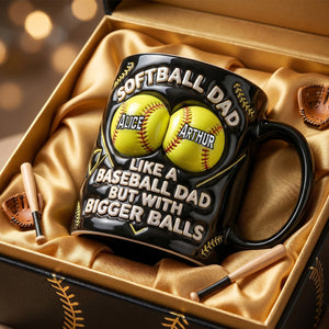 Softball Dad Magic Mug - Personalized Gifts For Dad 02TGDH050526-Homacus